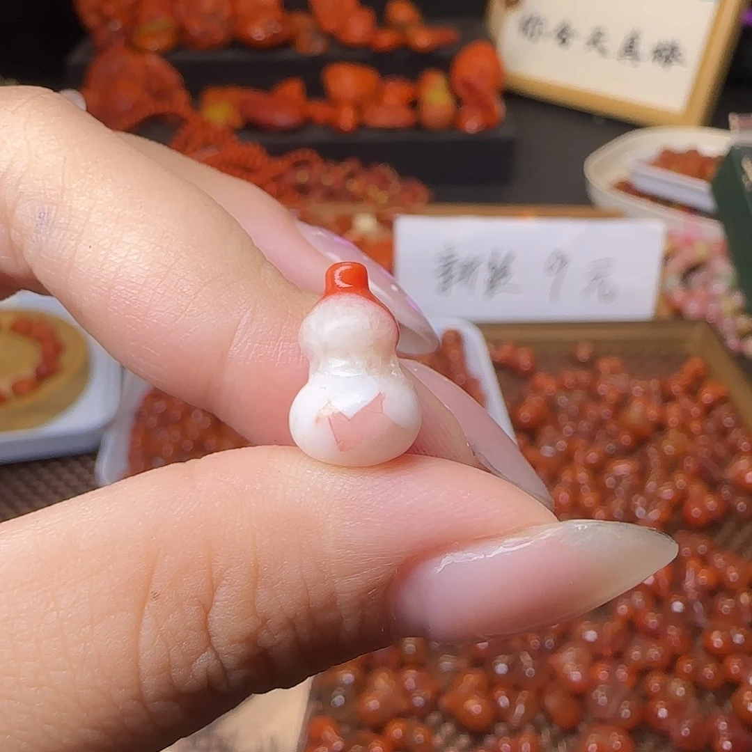 南红玛瑙未镶嵌吊坠(不含链)千纸鹤