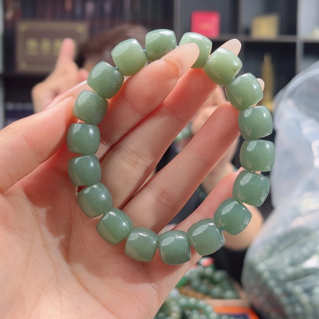 【闪购商品】和田玉手链未镶嵌新疆18年且末料12 多样性拍一发一