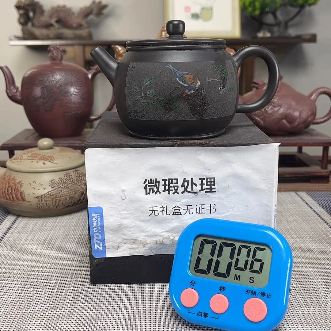 无***脚茶壶紫砂微瑕处理