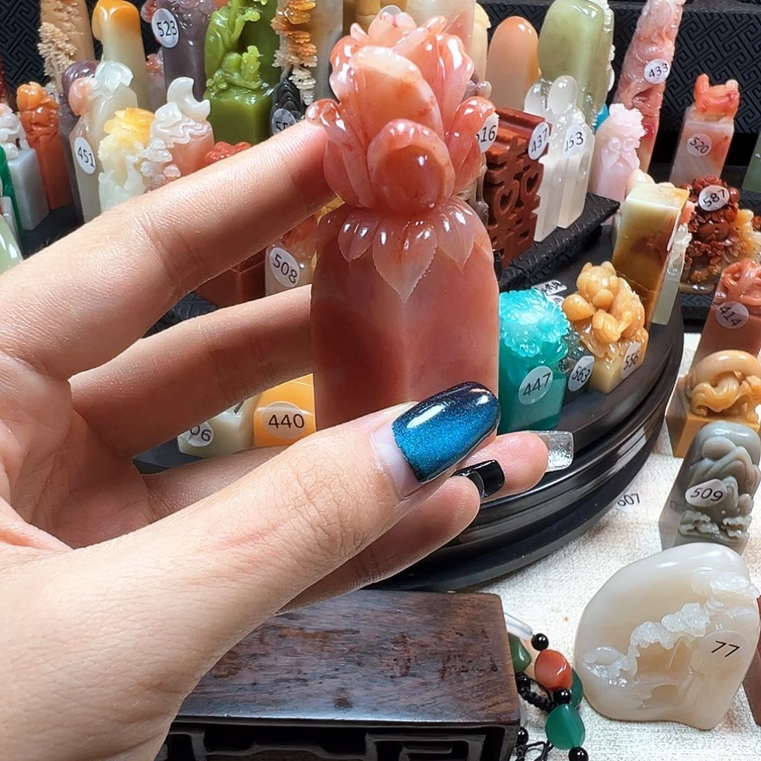 蔚***作寿山石印石寿山石雕刻包邮包刻