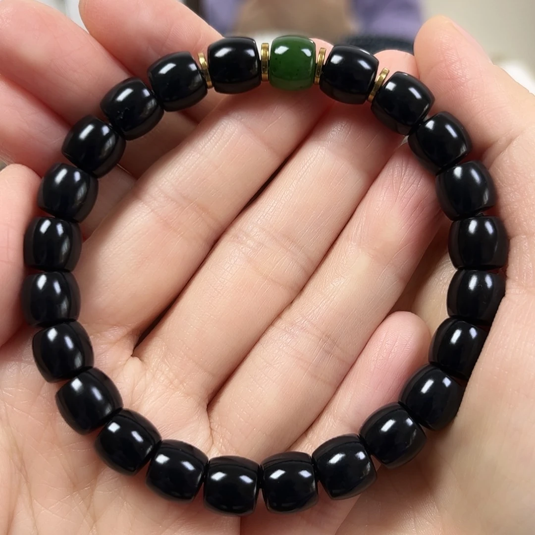 和田玉未镶嵌手串卡9直切