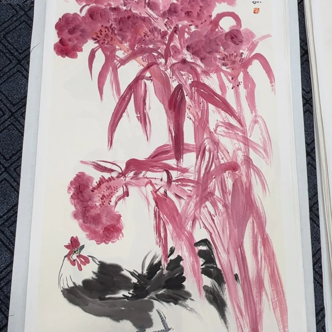 国画四尺花鸟作品