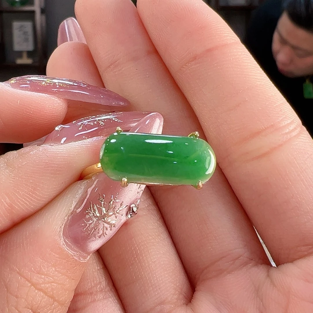翡翠戒指银S925镶嵌戒指14