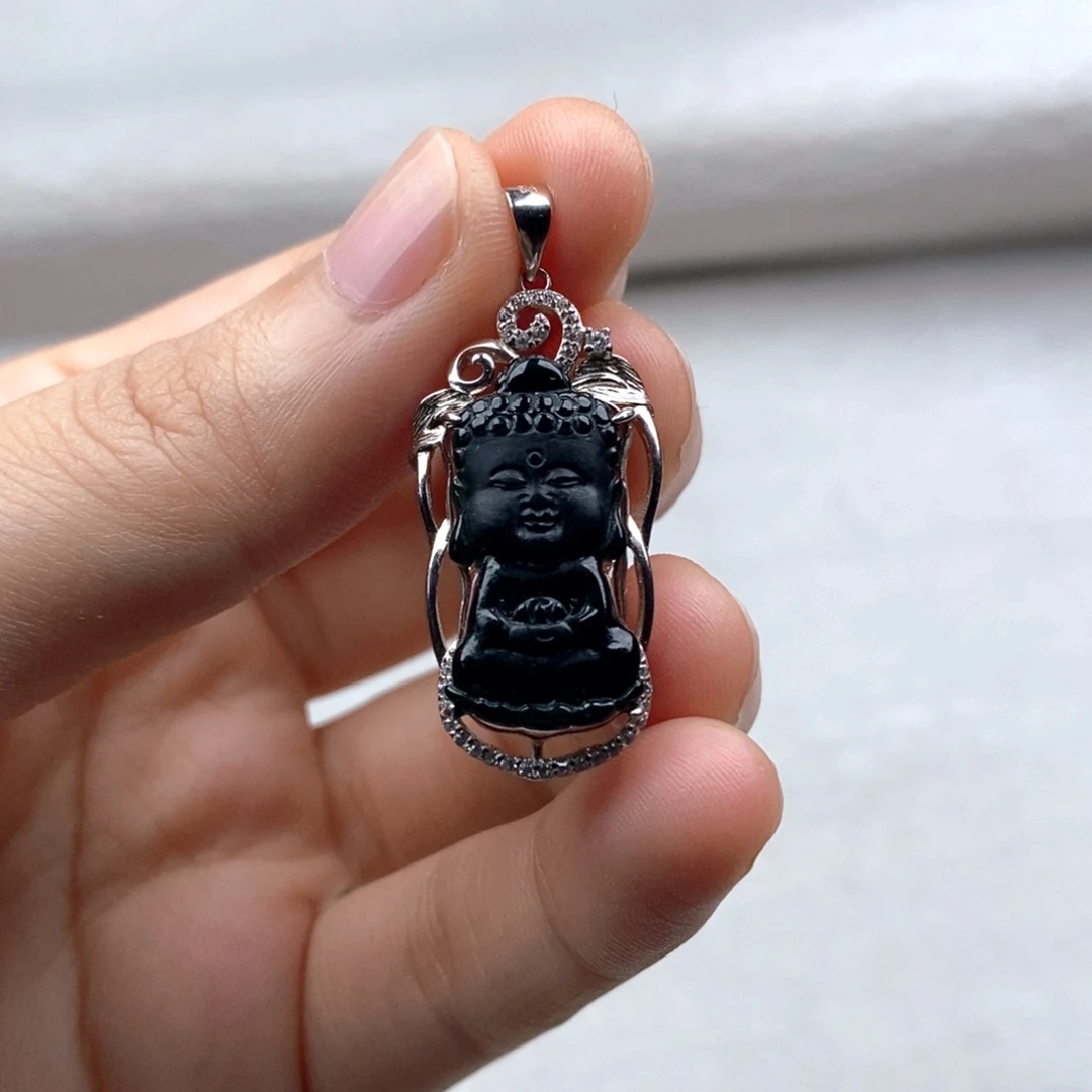 颈饰未镶嵌翡翠宝宝佛