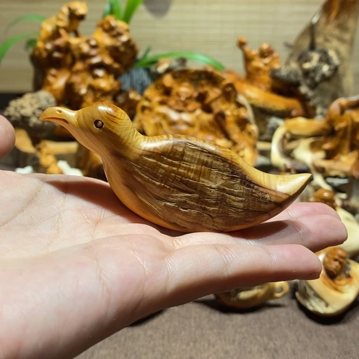 柏木（崖柏）手把喜上眉梢