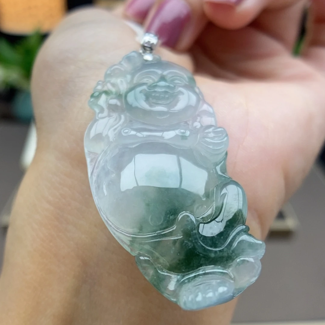 翡翠18K金镶嵌颈饰吊坠72