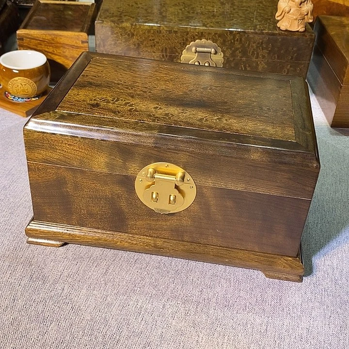 暖***书金丝楠金丝楠阴沉木25首饰盒