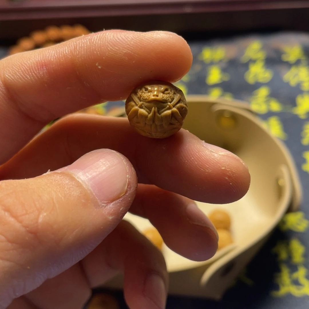 猴头核桃雕刻武金蟾单颗