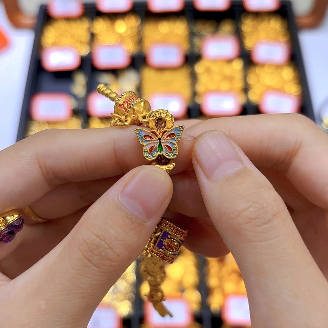 无铜合金珐琅彩蝴蝶