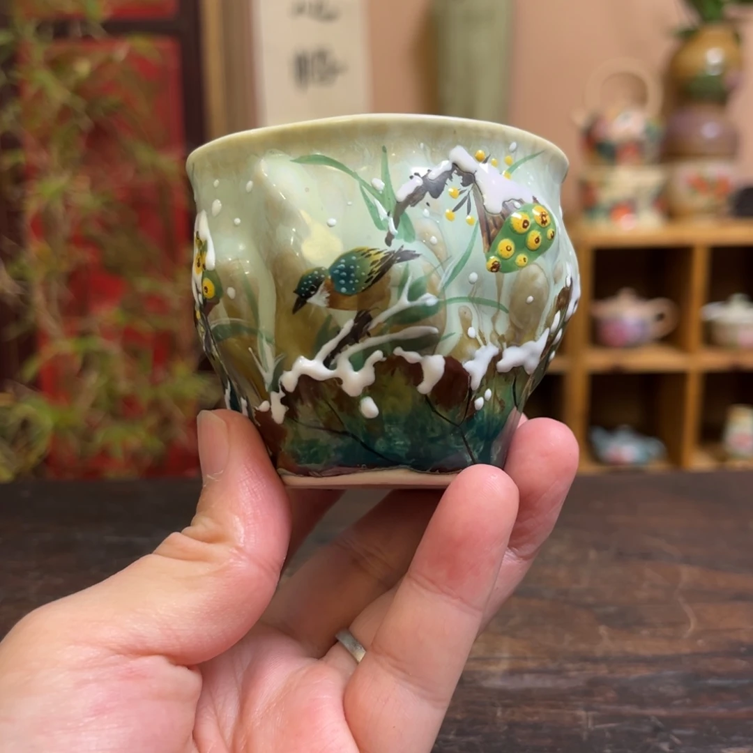 柴烧手工手绘陶瓷