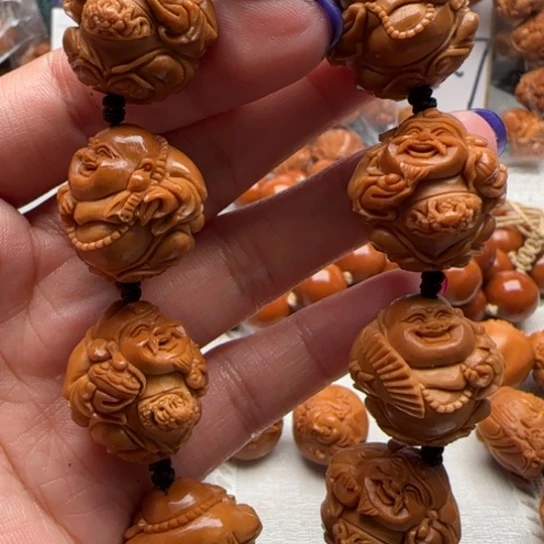 假***家手串橄榄核橄榄雕雕刻工艺品