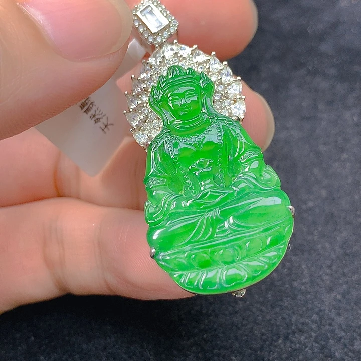 翡翠银S925镶嵌颈饰