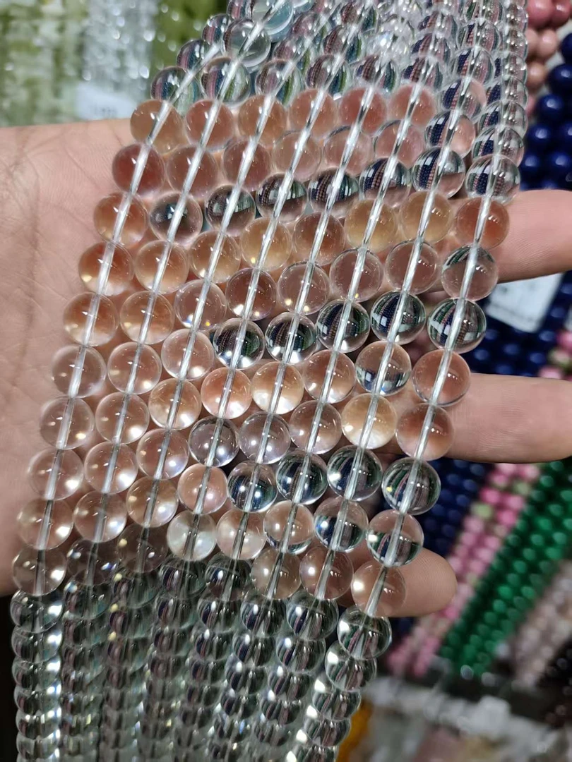 【白水晶】DIY半成品散珠串珠