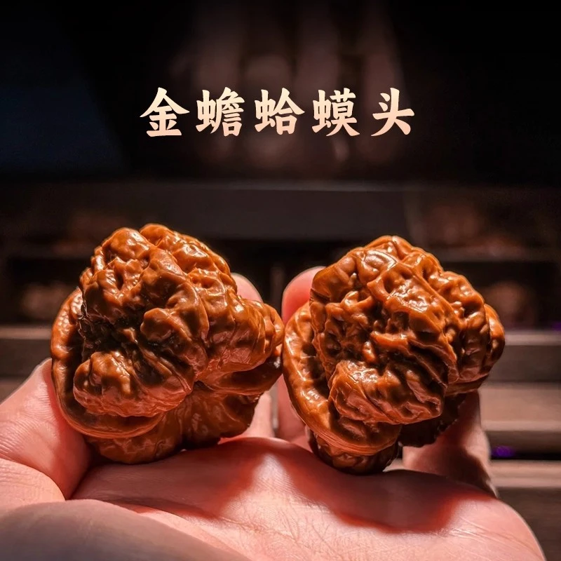 正宗精品老树延庆蛤蟆头文玩核桃金蟾狮子头闷尖有腿有眼开背呱呱