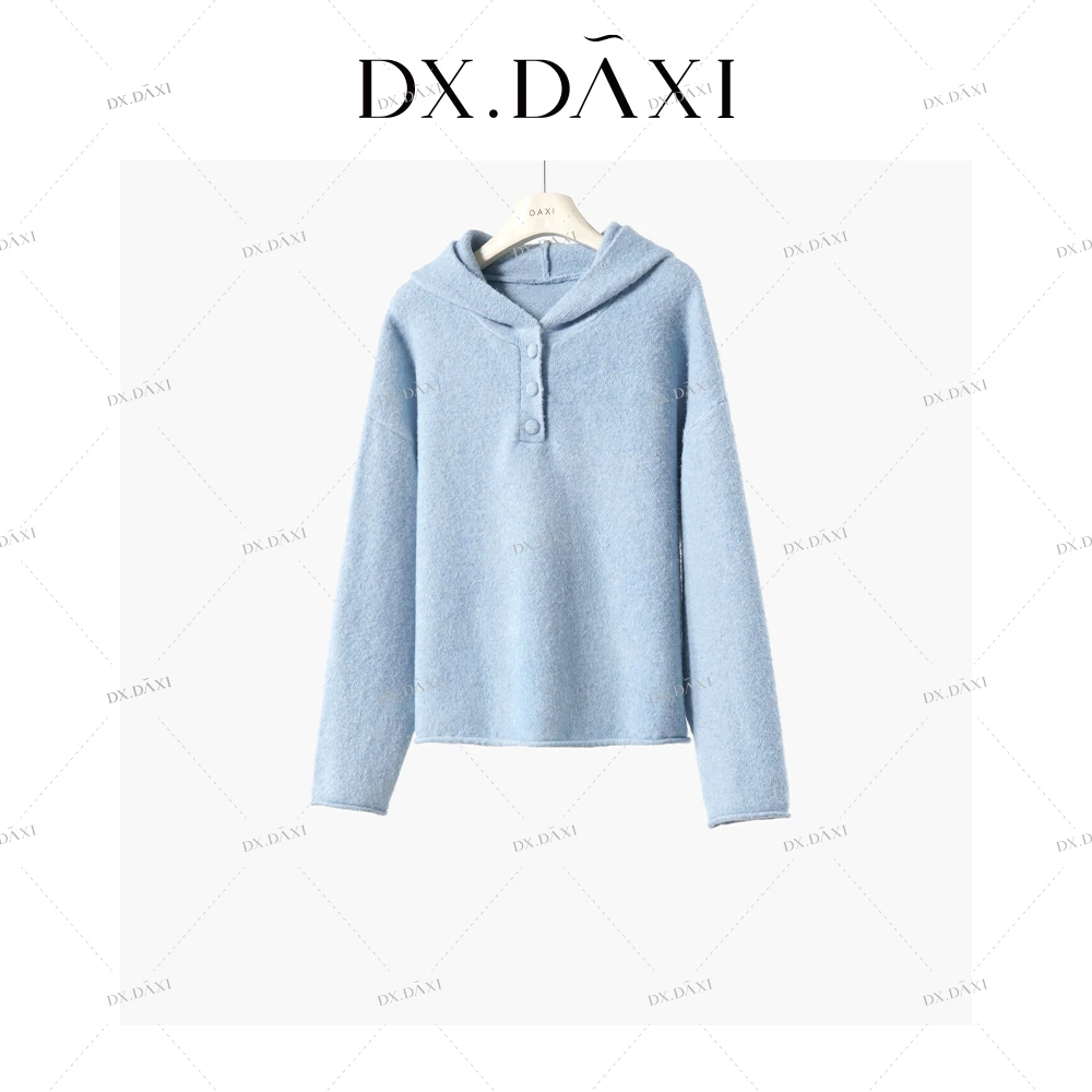 代大喜【缤纷软糖】时尚气质感高级优雅韩系毛衫连帽慵懒随性百搭