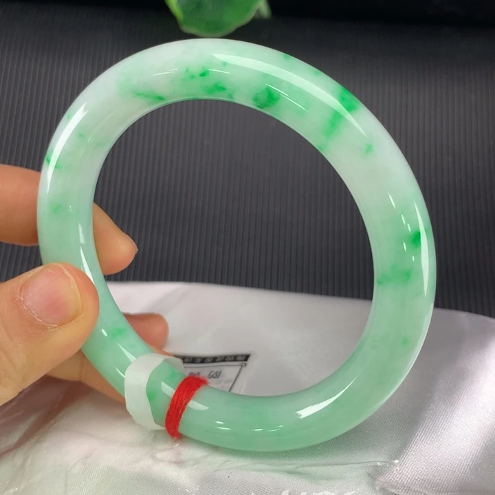 翡翠手镯未镶嵌圆条58