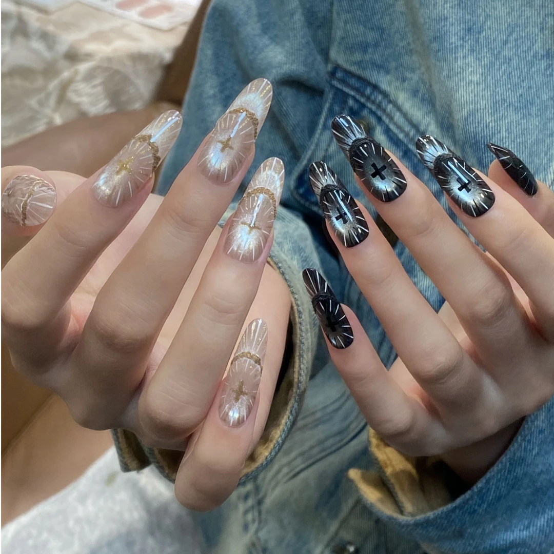 JDD【神谕圣光】AB款圣洁神圣氛围神秘高奢纯手工美甲穿戴甲闭眼入