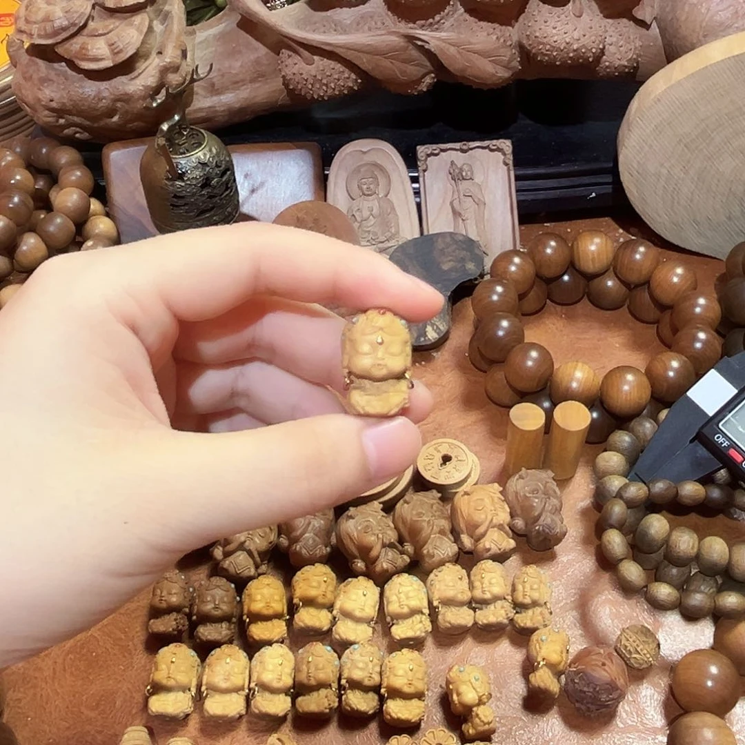 檀香木手串/手链 老山檀香 绿度母 蜜甜/奶香