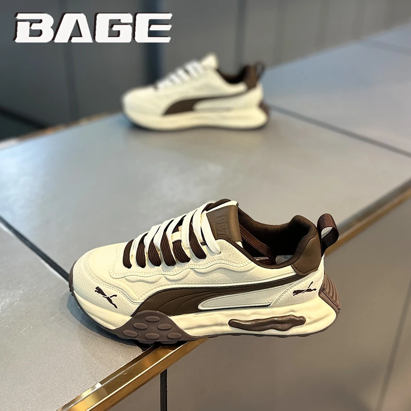 八哥男鞋秋季潮牌高级感跑步阿甘运动鞋男士休闲百搭增高老爹潮鞋