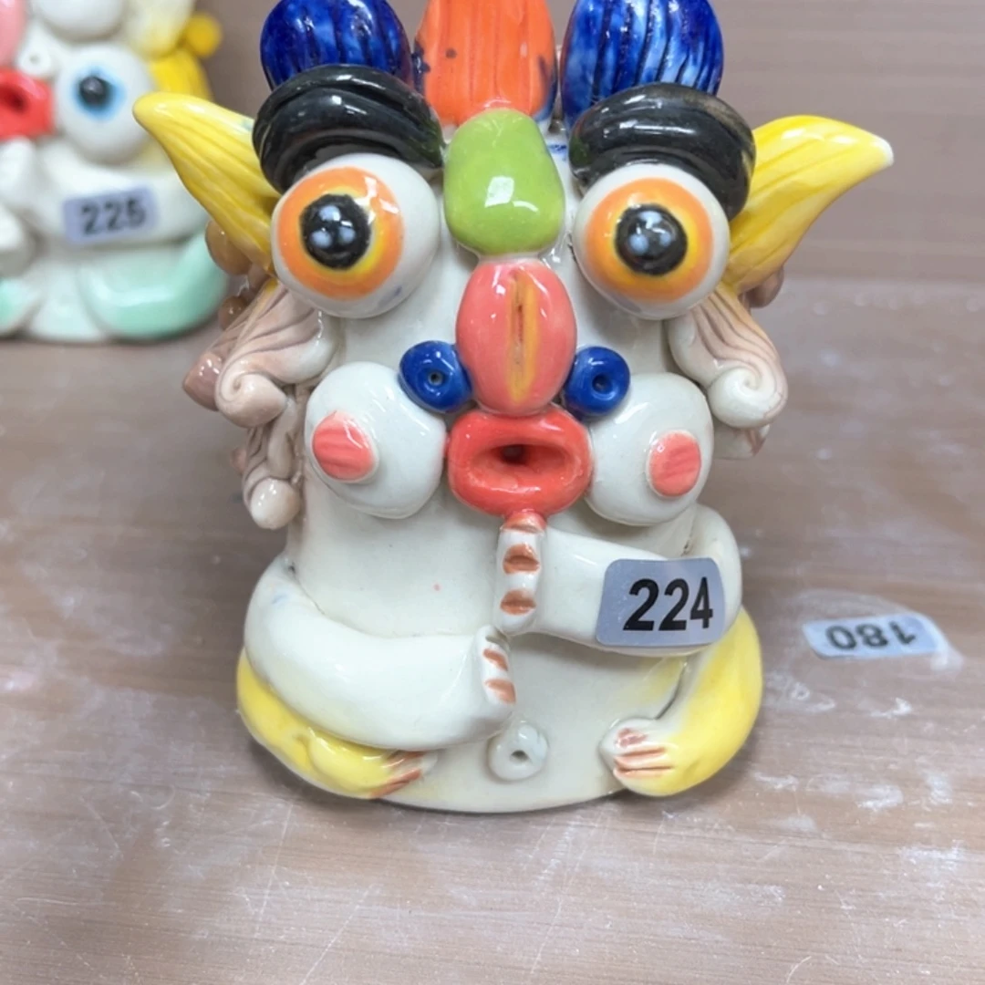 摆件直播间纯手工抽象陶瓷摆件224