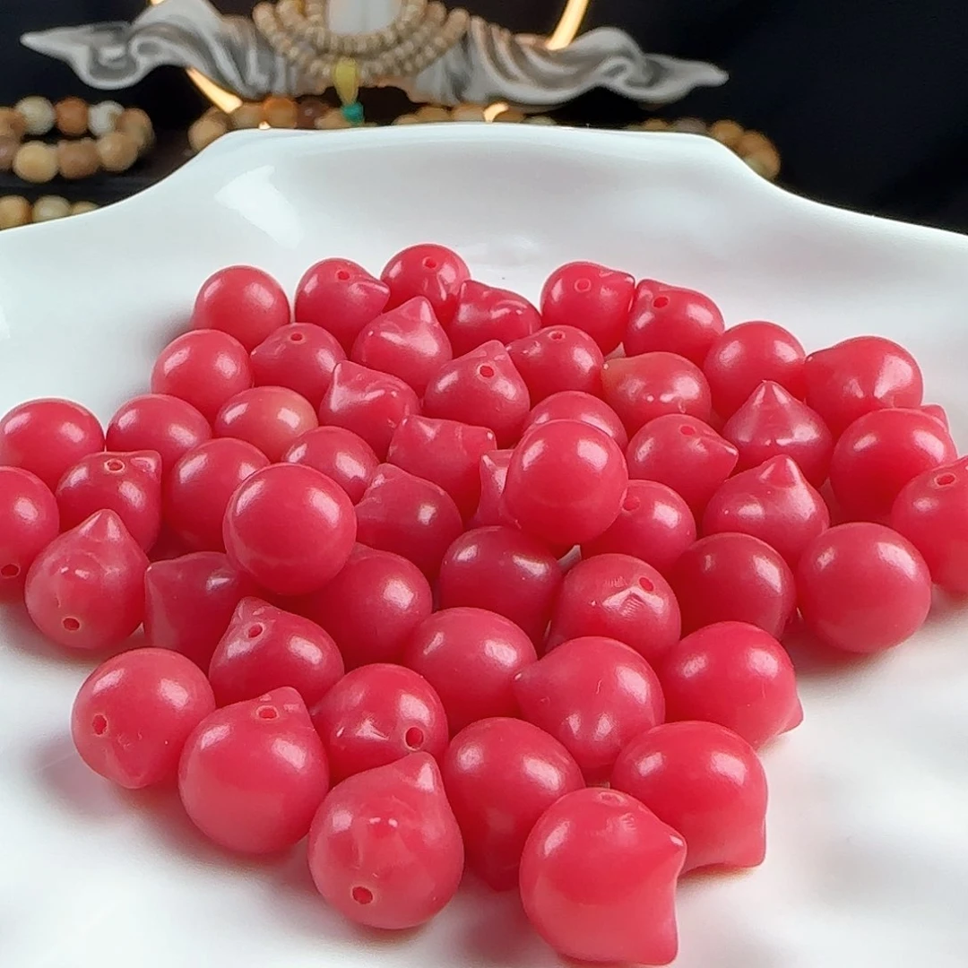 菩提根/象牙果手串卡12粉色猫头20颗➕2颗