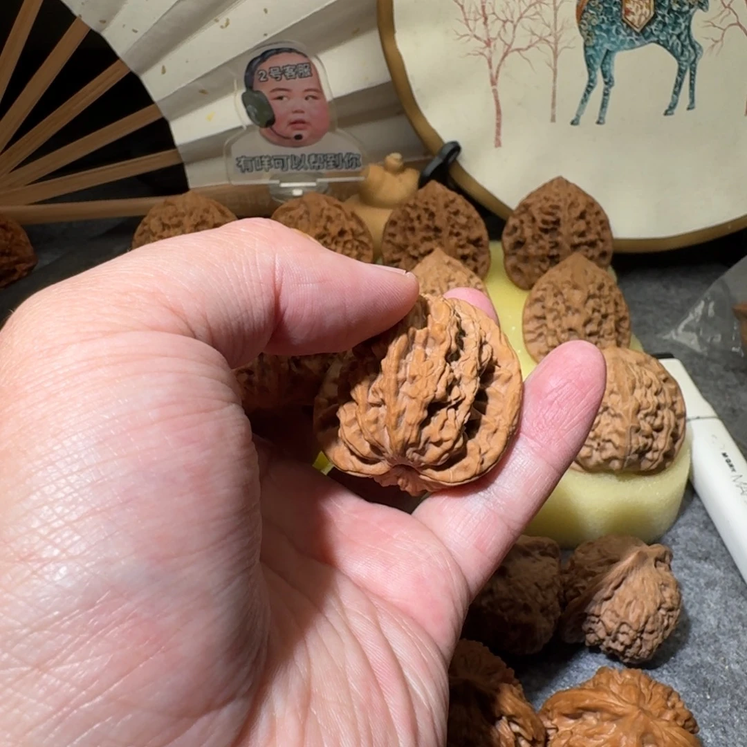 阿***日文玩核桃吊坠虎头