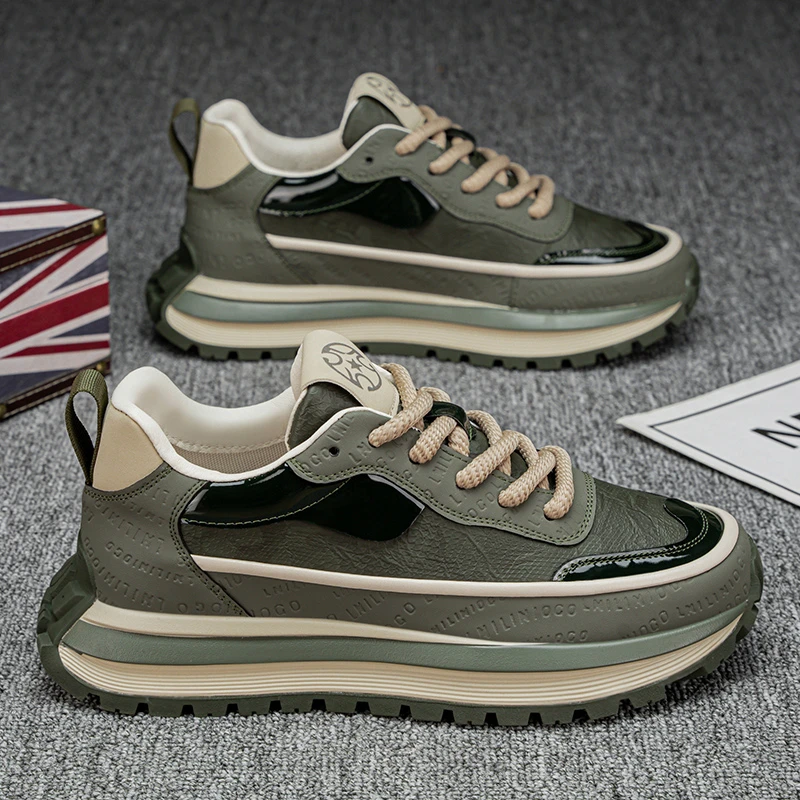 爵浪2025新款时尚潮流爆款老爹鞋舒适百搭厚底防滑休闲运动鞋