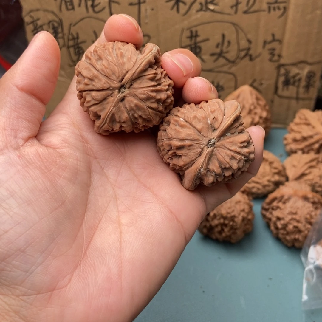 晴***航吊坠文玩核桃莲花42