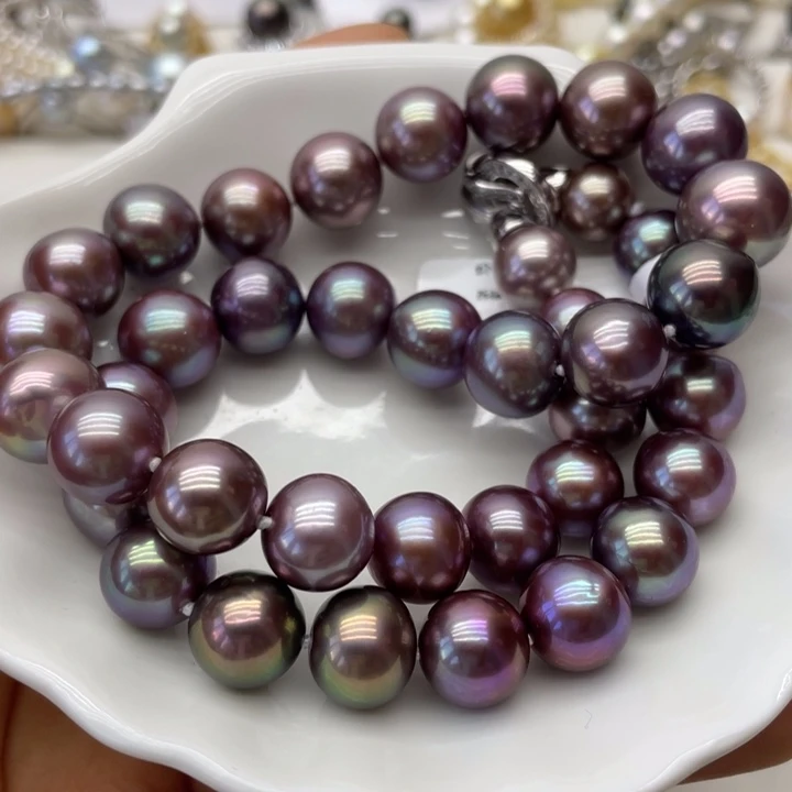 淡水珍珠项链银S925镶嵌