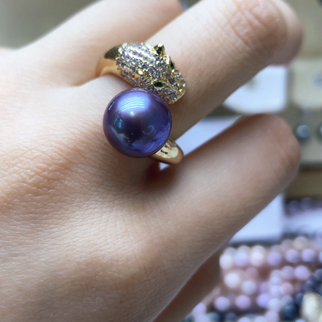 淡水珍珠戒指银S925镶嵌