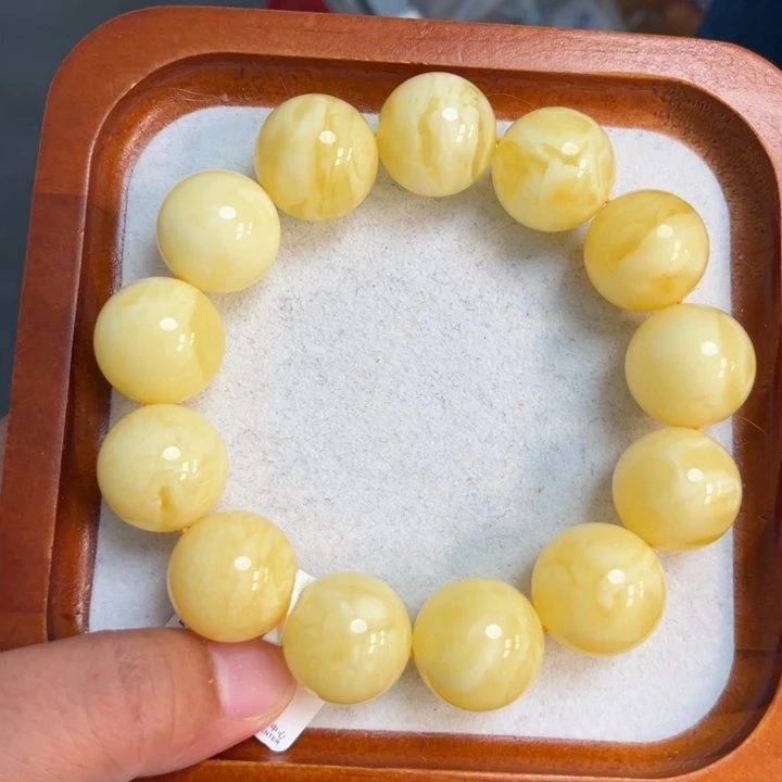 未镶嵌琥珀珠宝奇石M216号18+浓蜡虎皮妖花蜜蜡单圈