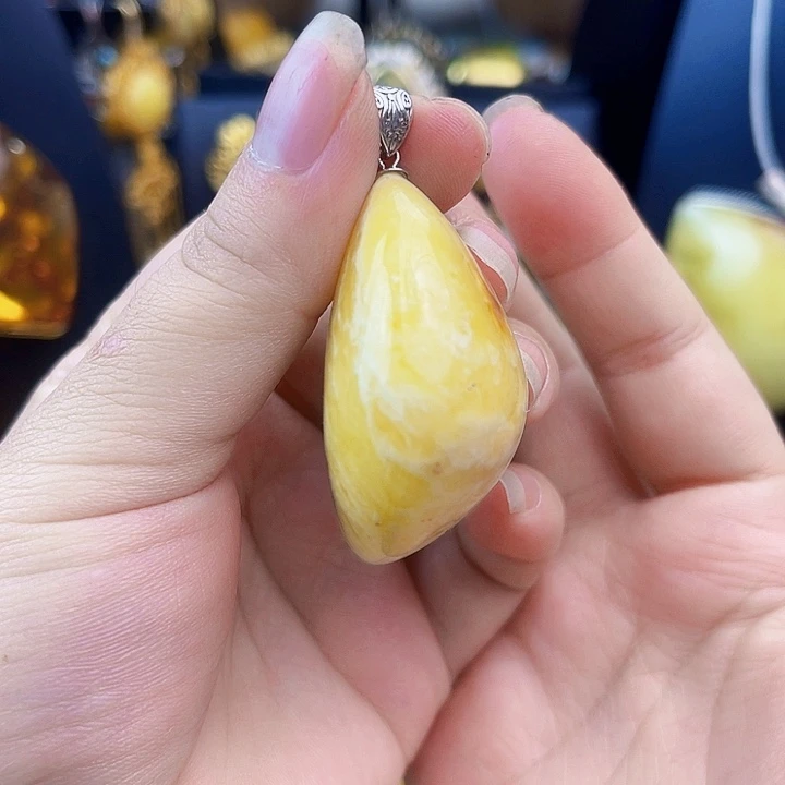 琥珀银S925镶嵌裸石