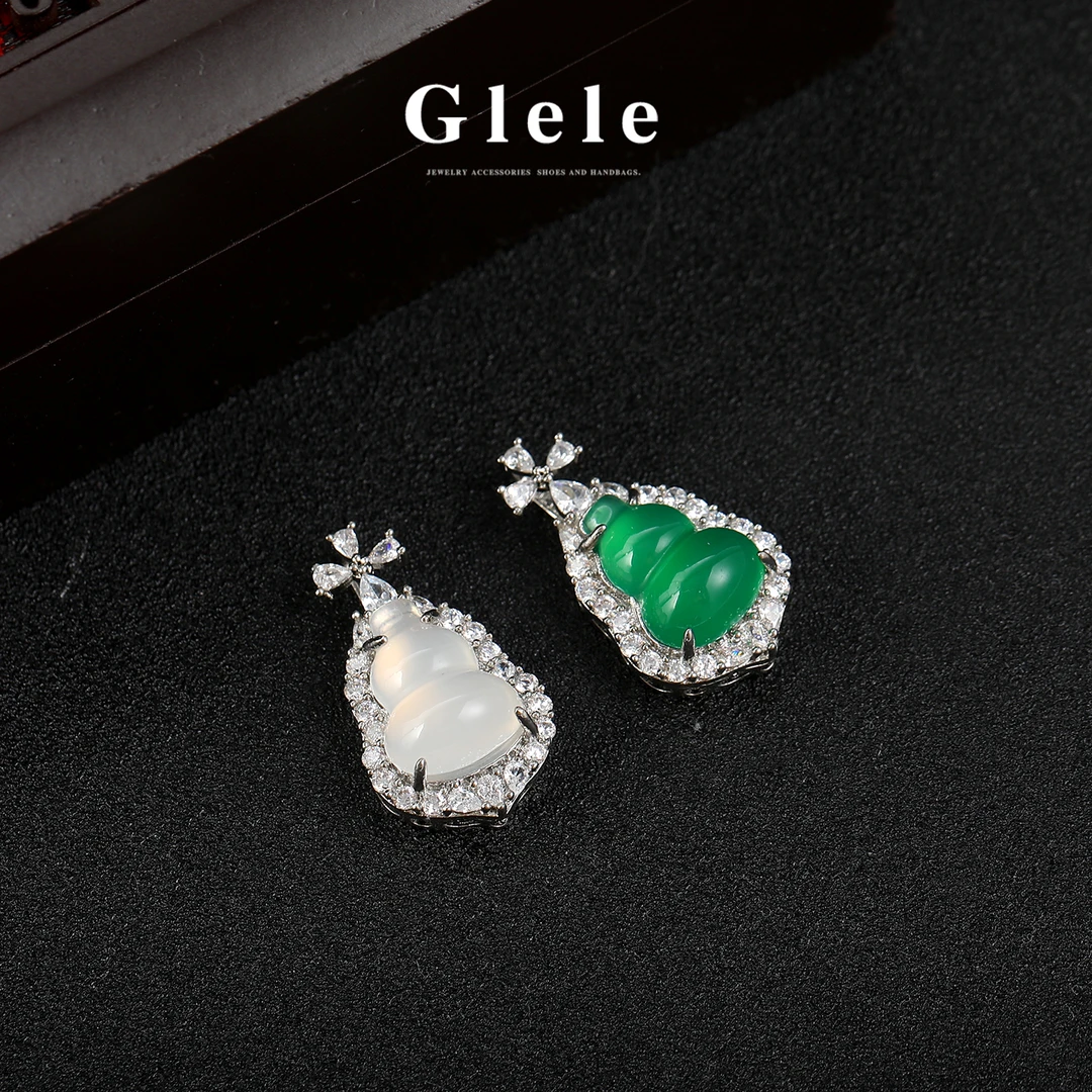 Glele私服【十字葫芦吊坠】沉稳老钱冰透葫芦吊坠