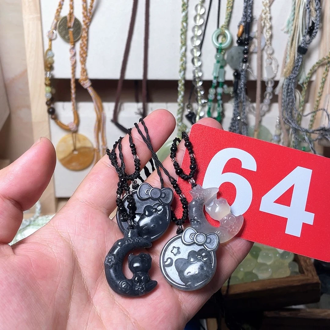 蛇纹石玉合金颈饰