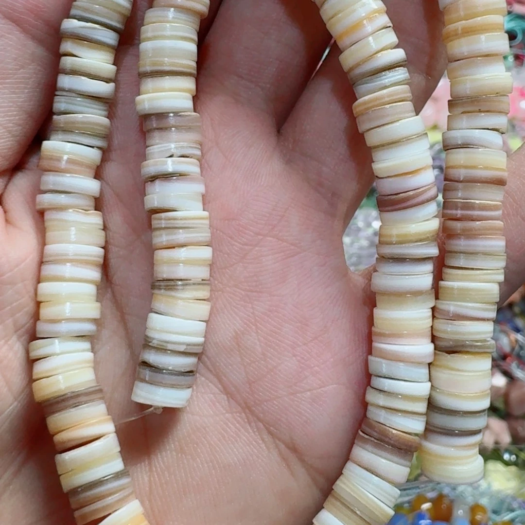 玛瑙/玉髓合金珠宝半成品8贝壳隔片一条