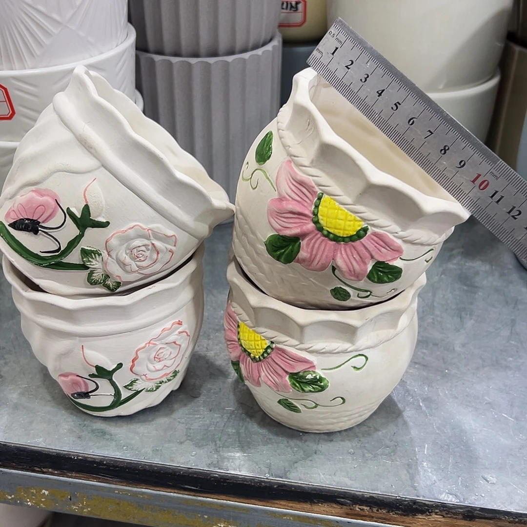 外贸尾单陶瓷花盆凑10米包邮