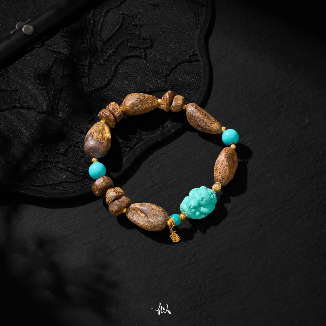 沉香L【松禅】·似梓珠宝· 18K沉香手串  多样性发一  XYGD233252-G