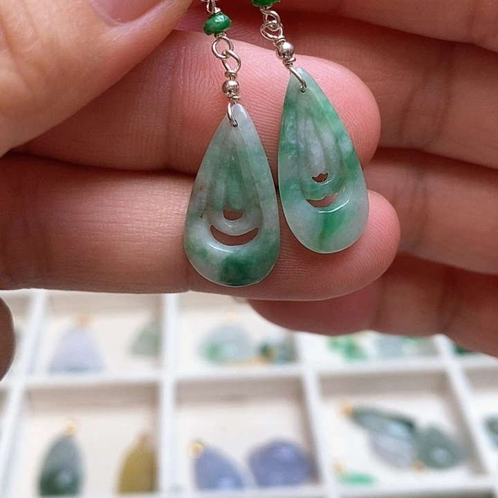 翡翠银S925镶嵌颈饰40号