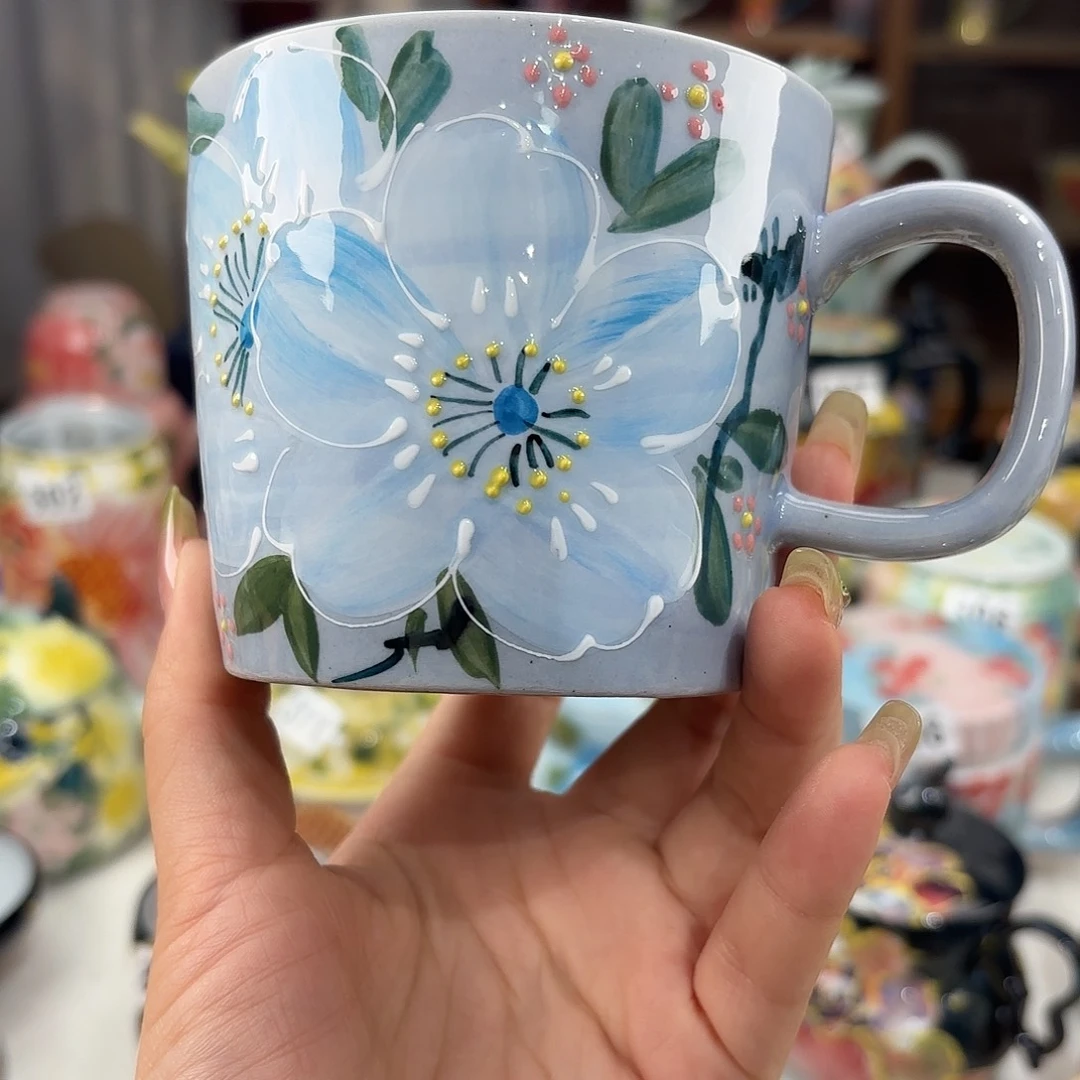 景德镇手绘高温釉下彩陶瓷茶具