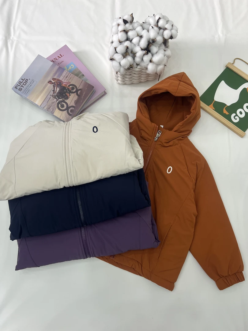 新款童装三防夹棉冲锋衣百搭外套连帽厚款中大童保暖棉服52702