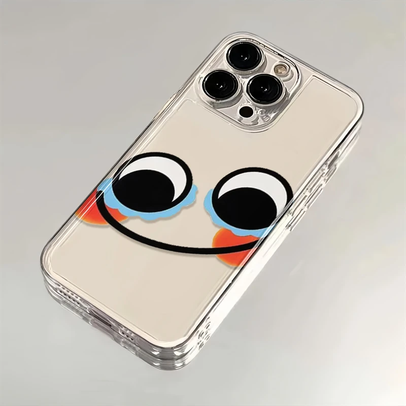 创意大眼微笑适用苹果iphone16promax小米15/14华为手机壳太空MT