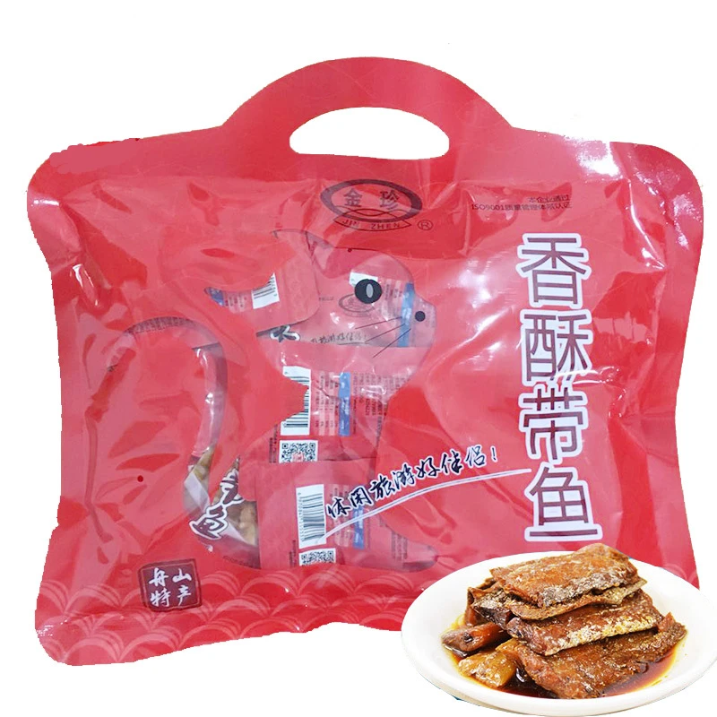 舟山特产金珍裕达香酥小黄鱼即食带鱼零食黄花鱼干多口味海鲜小吃