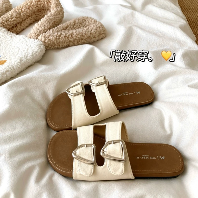 勃肯拖鞋女夏外穿2025新款软平底孕妇海边沙滩法式凉拖鞋博肯半拖