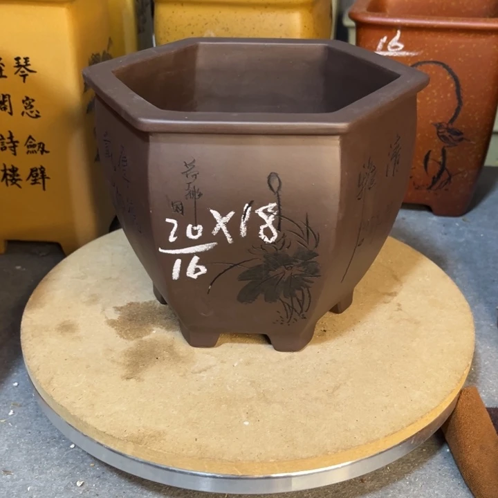 紫砂花盆紫砂花盆