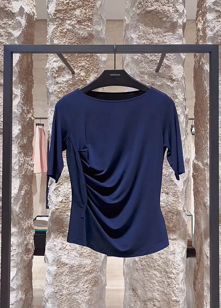 达家yuan25年夏季新款短袖T恤透气舒服女休闲上衣0185