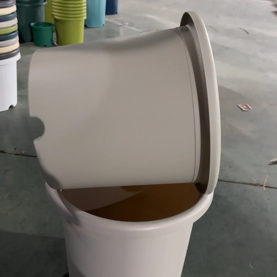 树脂四季盆6#无拖灰白微瑕7