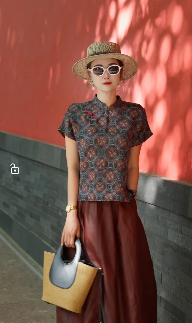 【凝彩】新中式国风夏季新款短袖上衣LYGSY0992