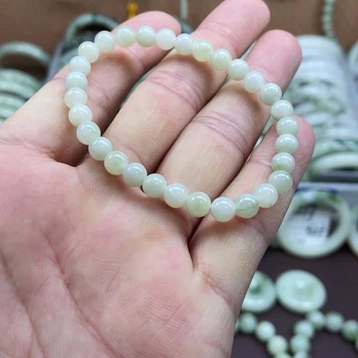 蛇纹石玉未镶嵌手链