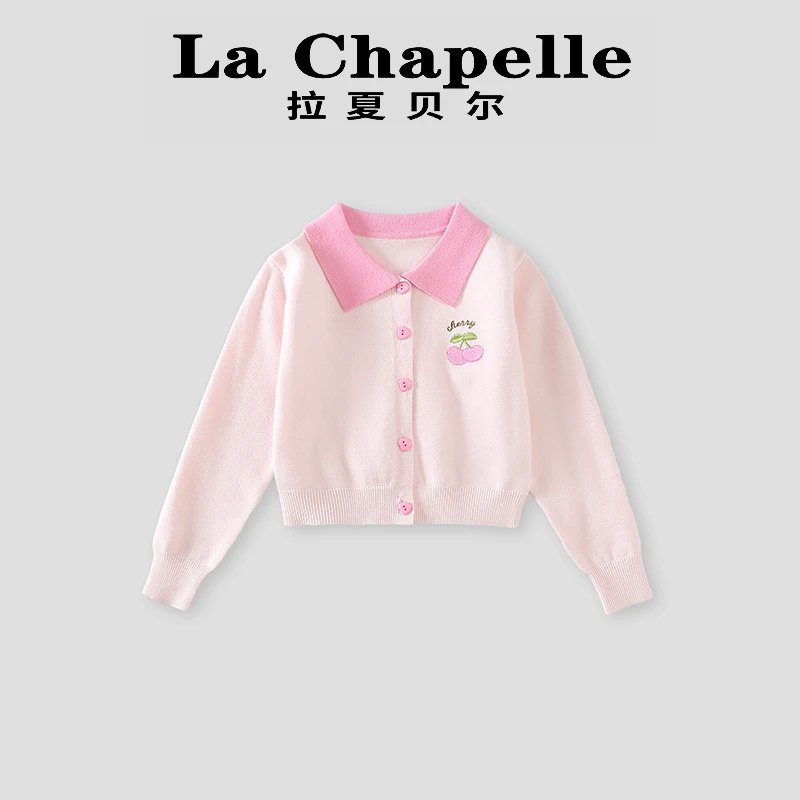 La Chapelle【拉夏贝尔】时尚春季新款儿童洋气针织POLO衫LC307