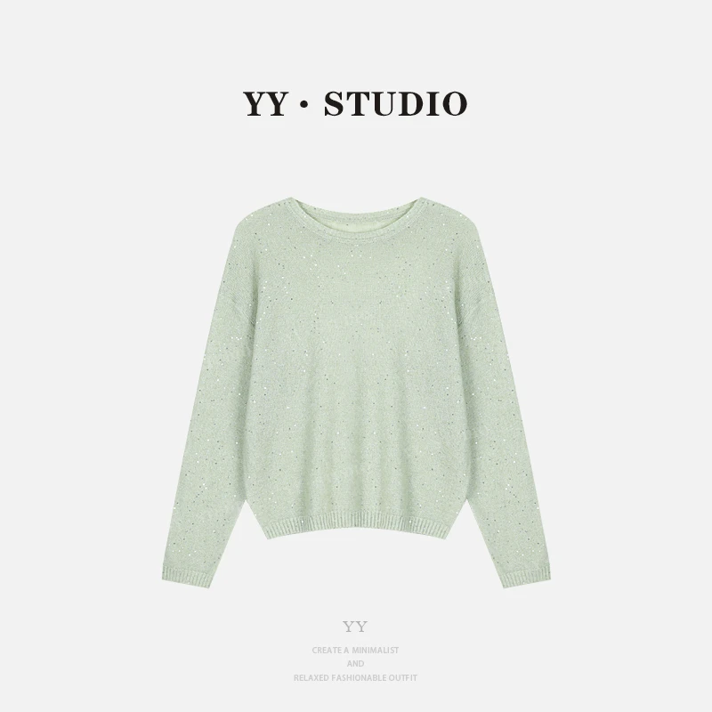 【YANYAN】夏季新款纯色细闪长袖针织YY-2667